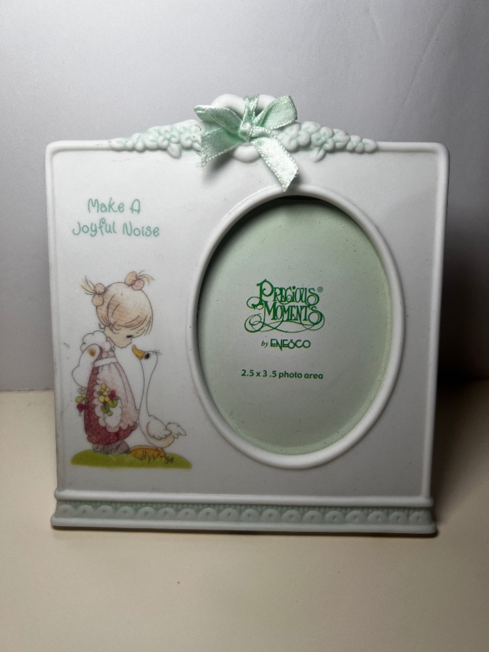 Vintage Goose Cottage Core Precious Moments 2002 Mini Photo Frame New Scalloped